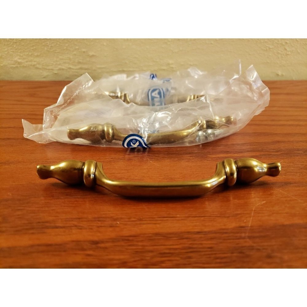 Lot 6 Amerock 3” Cabinet Dresser Drawer Pulls Handles Hardware Antique Gold New